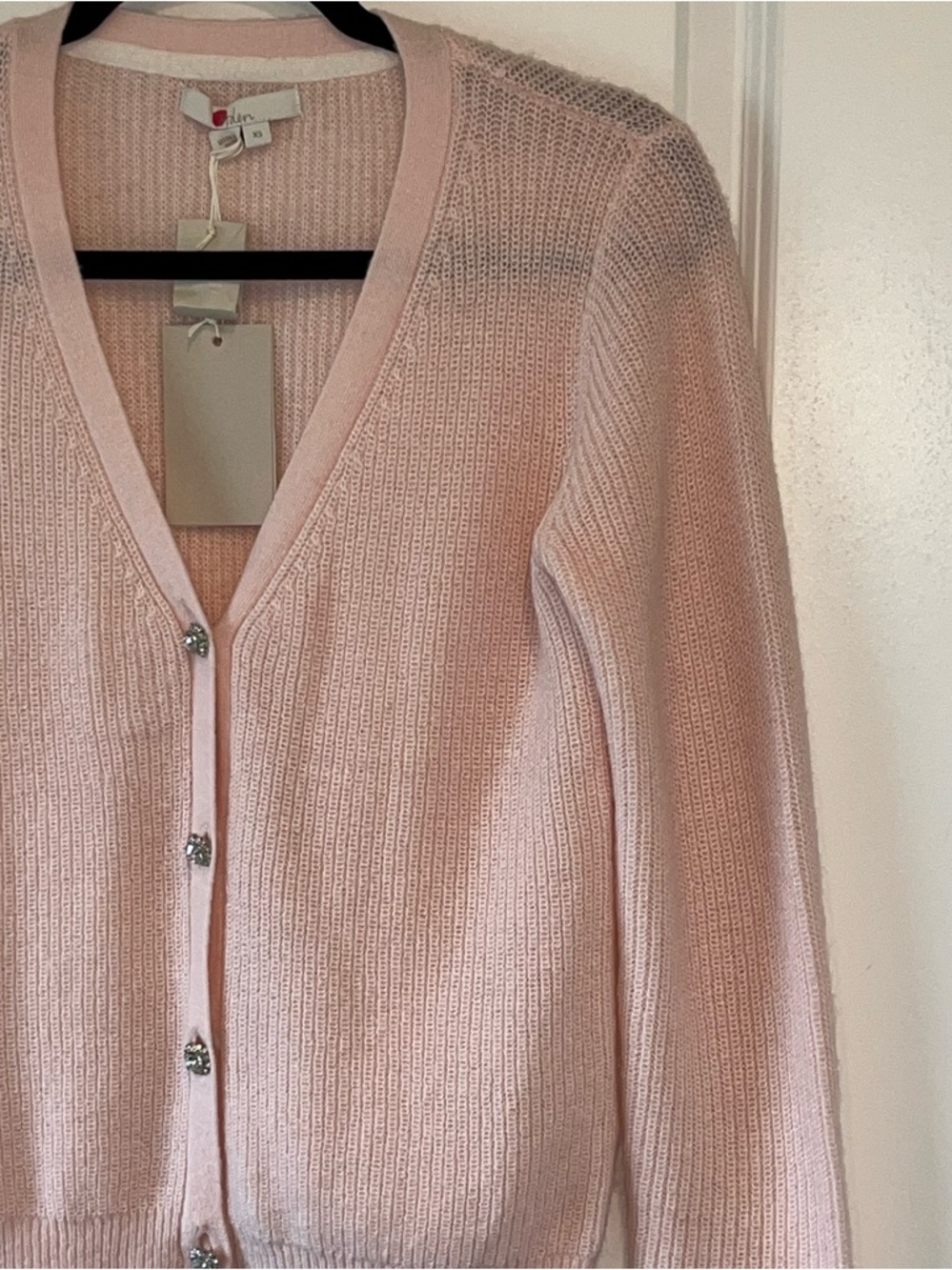 Boden Dainty Feminine Frill Cardigan Baby Pink Women’s Size XS - Picture 3 of 5